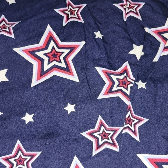 𝅺JESSICA ANN Red White and Blue Stars and Striped Bows Spaghetti Strap Dress - Picture 2 of 4